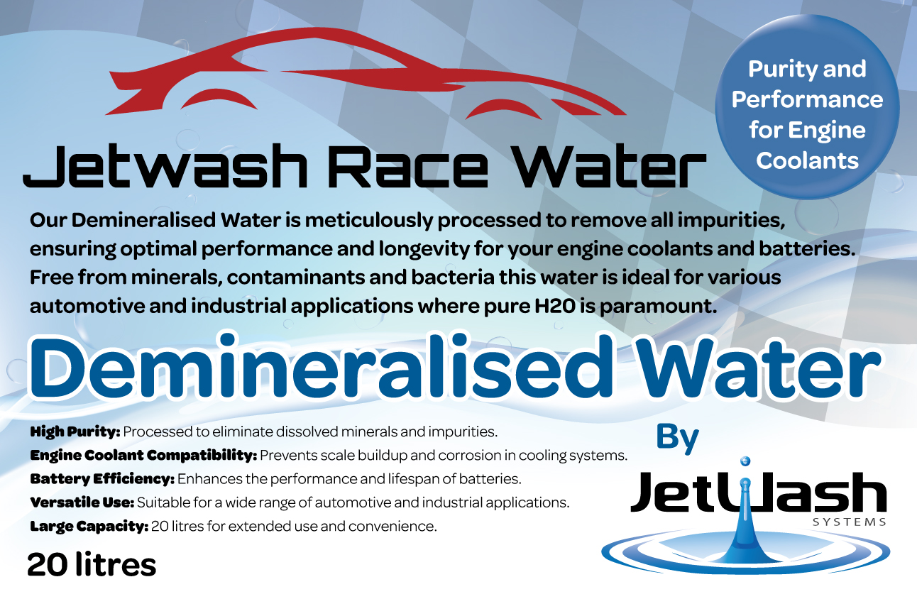 Jetwash Race Water label Jetwash Race Water label